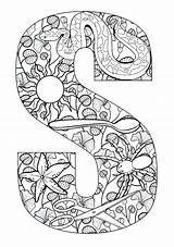 Pages Coloring Letter Adults Alphabet Colouring Printable Getcolorings Color Print sketch template