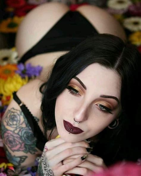 gothic girl tattoos metal girl gothic beauty