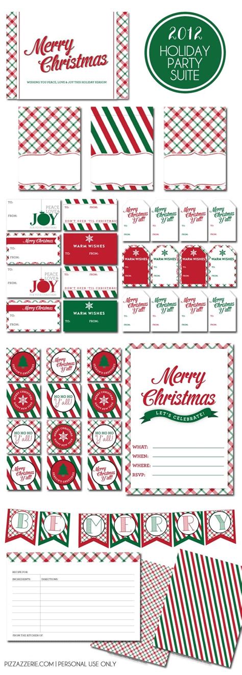 holiday printable collection  color schemes pizzazzerie