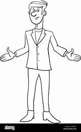 Man Cartoon Young Stock Character Illustration Businessman Alamy Vector sketch template