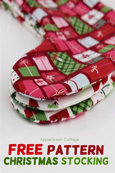 christmas stocking pattern  pattern applegreen cottage
