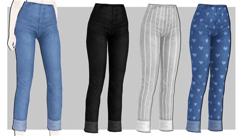 [mmdxdl] Sims 4 Love Me Right Cropped Skinnies By 8tuesday8 On Deviantart