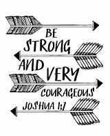 Strong Coloring Courageous Canvas Handlettered Very sketch template
