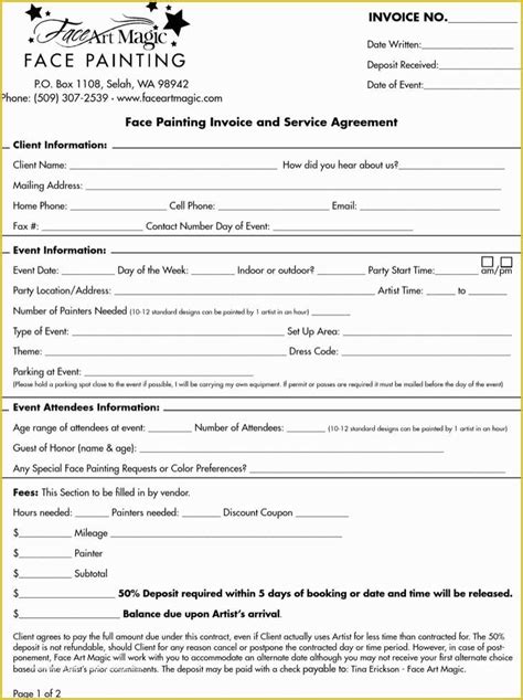 painting contract template   heritagechristiancollege