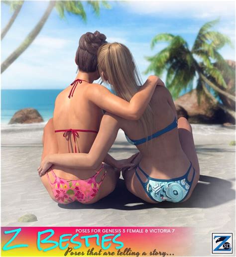 Z Besties Poses For Genesis 3 Female And Victoria Render State