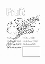 Fruit Coloring Worksheet Fruits Worksheets sketch template