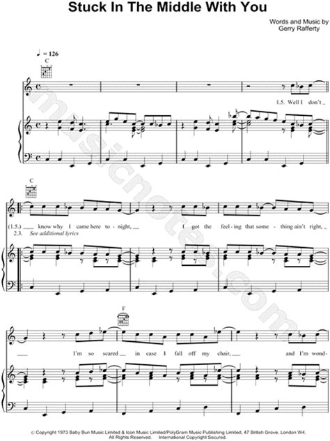 Stealers Wheel Stuck In The Middle With You Sheet Music