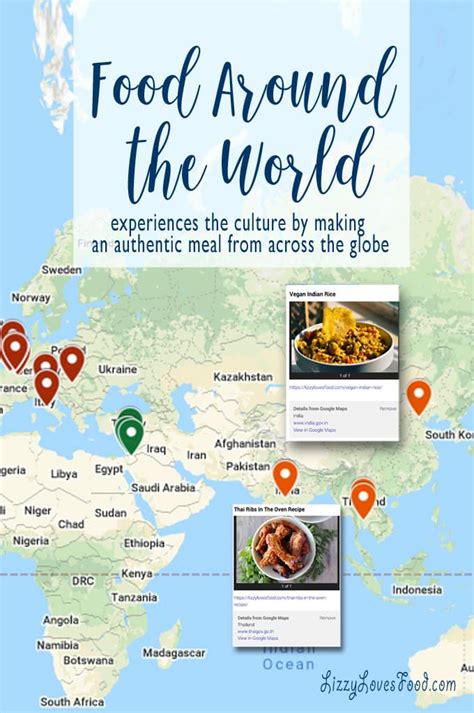 food   world map  recipes  explore lizzy loves food