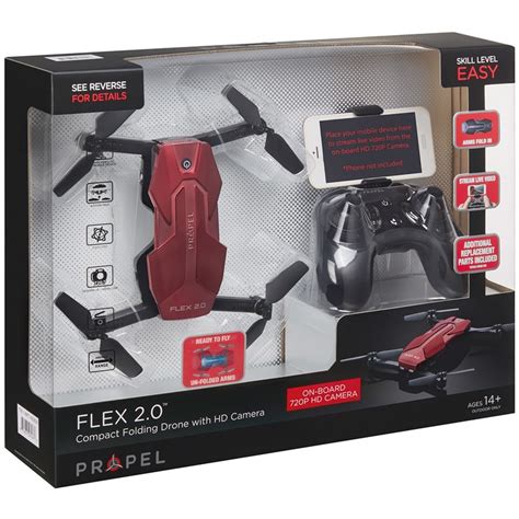 propel flex  compact folding drone  hd camera red costco australia