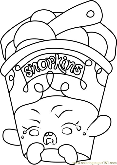 ice cream dream shopkins coloring page  kids  shopkins