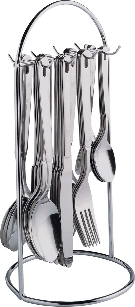 argos home  piece hanging stainless steel cutlery set