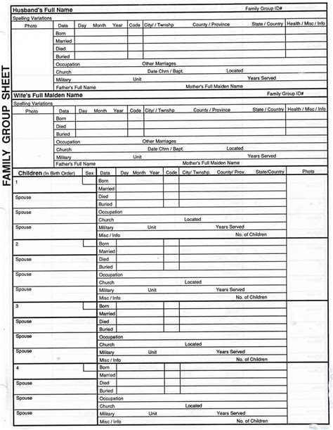 sheet genealogy forms individual worksheet unique  db excelcom