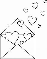 Envelope Lineart Colorable Sweetclipart sketch template