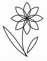 Outline Flower Flowers Drawing Coloring Pages Clipart Colouring Simple Clip Printable Cliparts Colour Cornus Florida Play Kids Color Library Petal sketch template