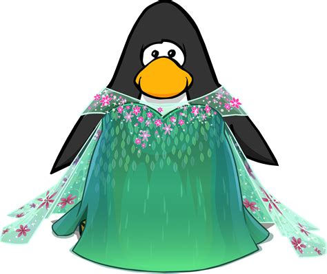 Image Elsas Spring Dress On A Player Card Png Club Penguin Wiki