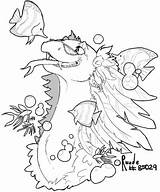 Rising Dragon sketch template