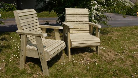 chunky garden chairs  wooden workshop oakford devon