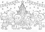 Christmas Coloring Eve Pages Drawing Drawings Festival Celebration Printables Disney Sheets Sheet Paintingvalley Activities Cartoons sketch template