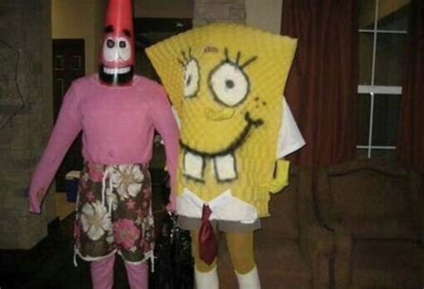 bob sponge and star patrick halloween costume fails spongebob and