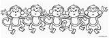 Monkeys Jumping Affe Affen Cool2bkids Colorear Zum sketch template
