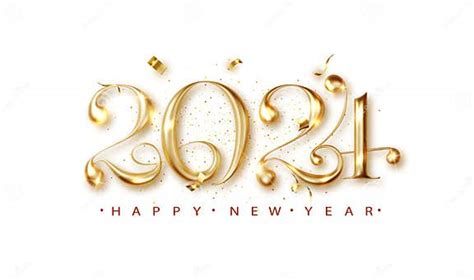2024 happy new year elegant banner complete with falling confetti on