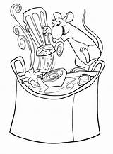 Remy Cooking Coloring Pages Ratatouille Happy Disney Printable Categories Kids sketch template