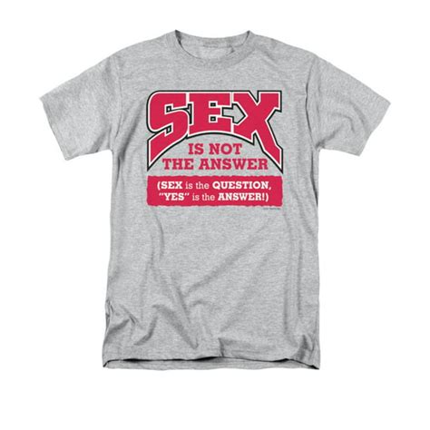 2bhip Sex Is Not The Answer Funny Saying Adult T Shirt