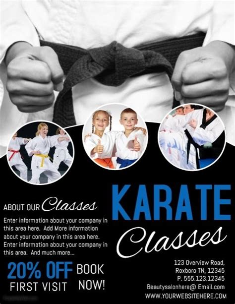 Create Amazing Karate Posters By Customizing Our Easy To Use Templates