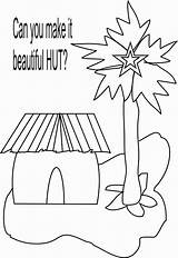 Hut Coloring Small Kids Designlooter Pages Printable 1100px 11kb Houses sketch template