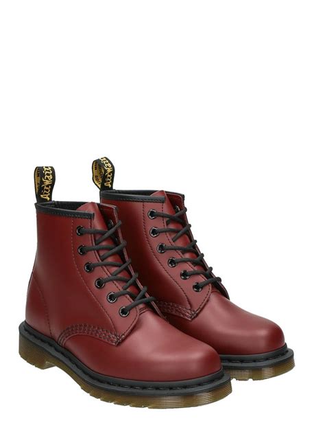 dr martens  smooth lace  boots red modesens