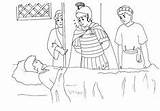 Jesus Centurion Soldiers Heals Sketches sketch template