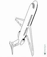 Coloring Airplane Pages Airplanes Printable sketch template