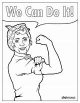 Coloring Pages Women Hillary History Clinton Book Month Famous Girl Power Kids Womens Jam Packed Color Printable Yes Coolmompicks Rodham sketch template