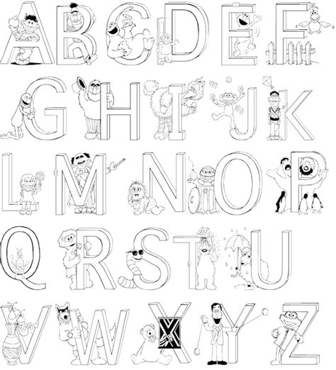 color  alphabet alphabet color pages