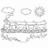 Train Coloring Pages Toy Color Passenger Printable Sheets Cute Engine Toddler sketch template