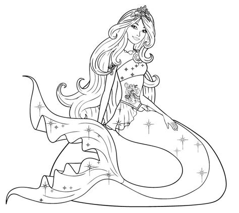barbie mermaid coloring pages