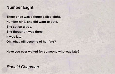 number  number  poem  ronald chapman