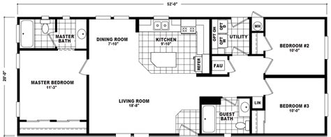 foot wide mobile home floor plans house design ideas