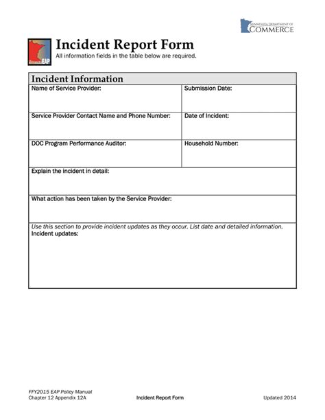 incident report template   documents   word  excel