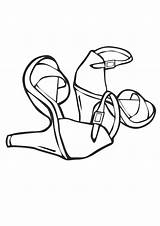 Coloring High Heel Shoes Pages Printable Coloringpages101 sketch template