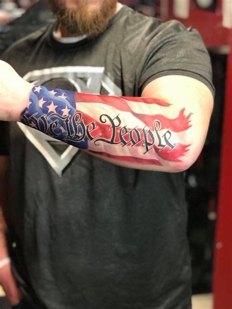 We The People Tattoo Flag Tattoo American Flag Sleeve Tattoo Tattoo