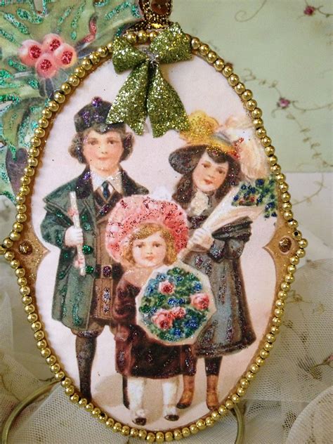 victorian style decoupage ornament crafted  thecraftersroomatetsy