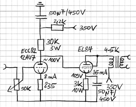 tube amp diagram schematic power amplifier  layout