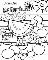 Coloring Pages Vitamin Getdrawings Food sketch template