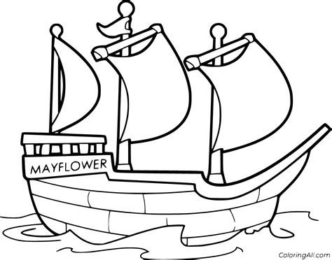 mayflower coloring pages coloringall