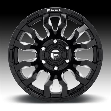 fuel blitz  gloss black milled custom wheels rims  blitz