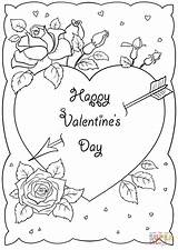 Valentines Coloring Cards Card Printable Pages Color Happy Valentine St Template Print Kids Sheets Adult Templates Book Disney Paper Choose sketch template
