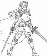 Erza Lineart Line Mikel sketch template