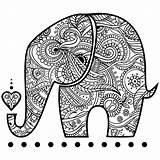 Coloring Elephant Pages Adult Dibujos Adults Elefante Indio Elefantes Elephants Tablero Seleccionar Bordado sketch template