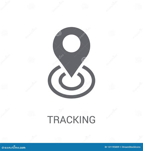 tracking icon trendy tracking logo concept  white background stock